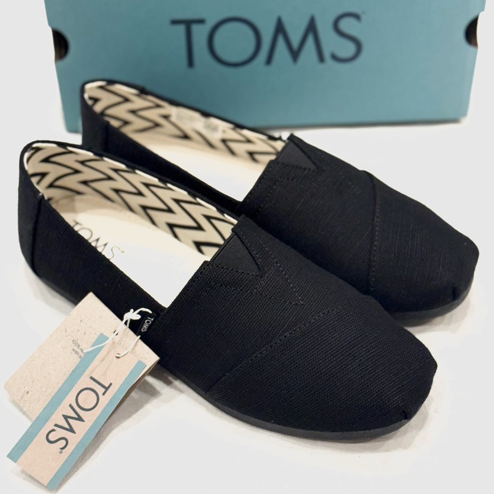 Toms Alpargata 10020785 Heritage Men's Slip On  Canvas Color Black